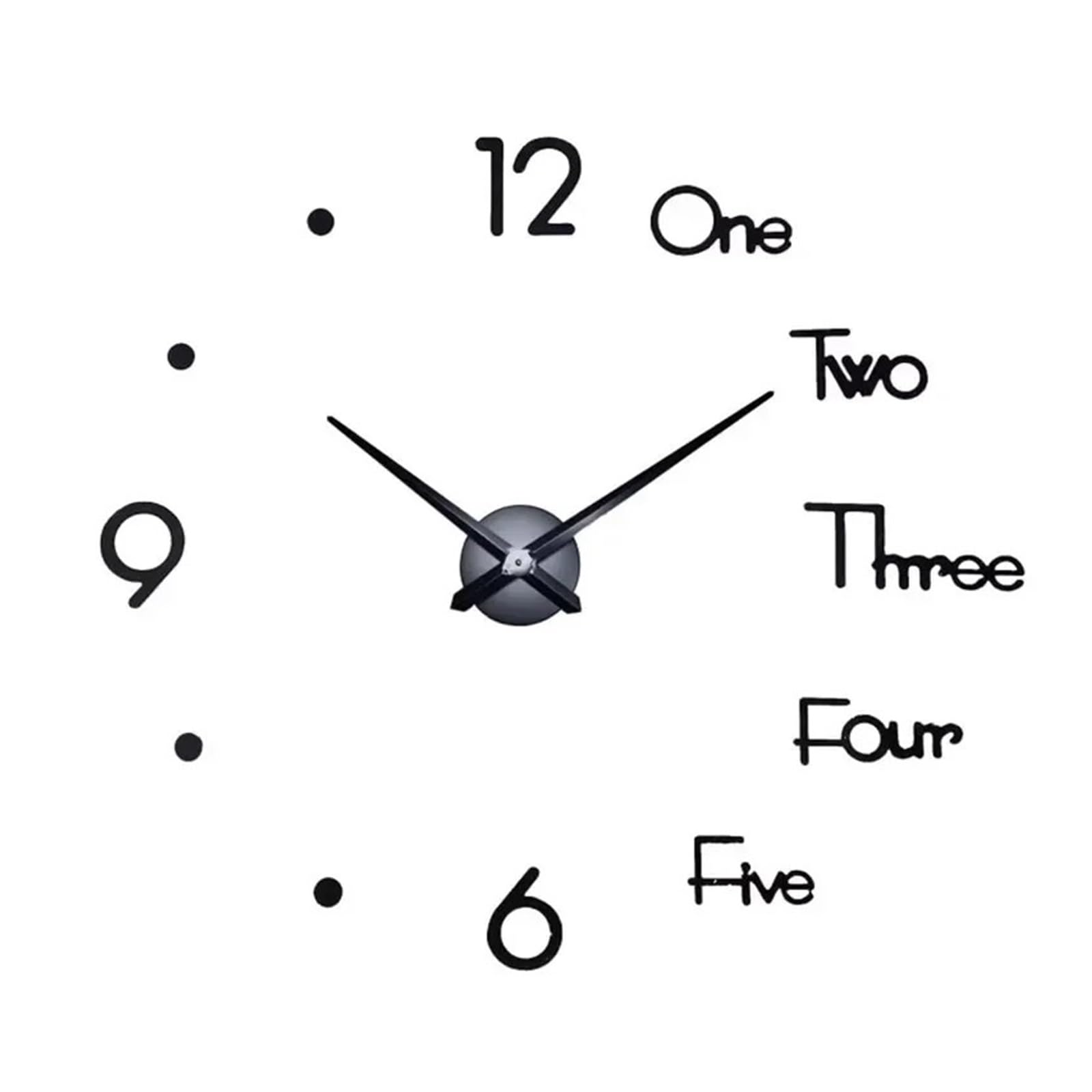 Horloge murale ronde 50 cm au style nordique moderne pour le salon
