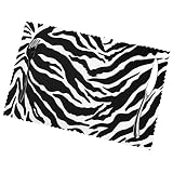 Zebra Animal Print Placemats, Set of 6 Placemats Stain Resistant Anti-Skid Black White Placemats for