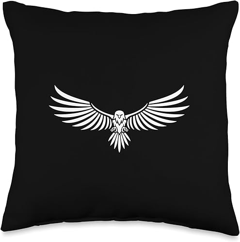 Adler Vogel Eagle American Flag Vulture Falcon Throw Pillow, 16x16, Multicolor