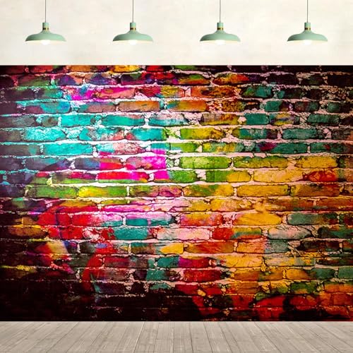 Fondo mural graffiti 10x8ft para fotografía y fiesta miniatura 1