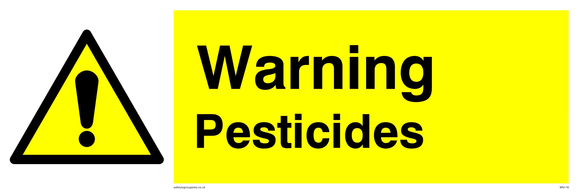 Pack of five - Warning Pesticides Sign - 300x100mm - L31