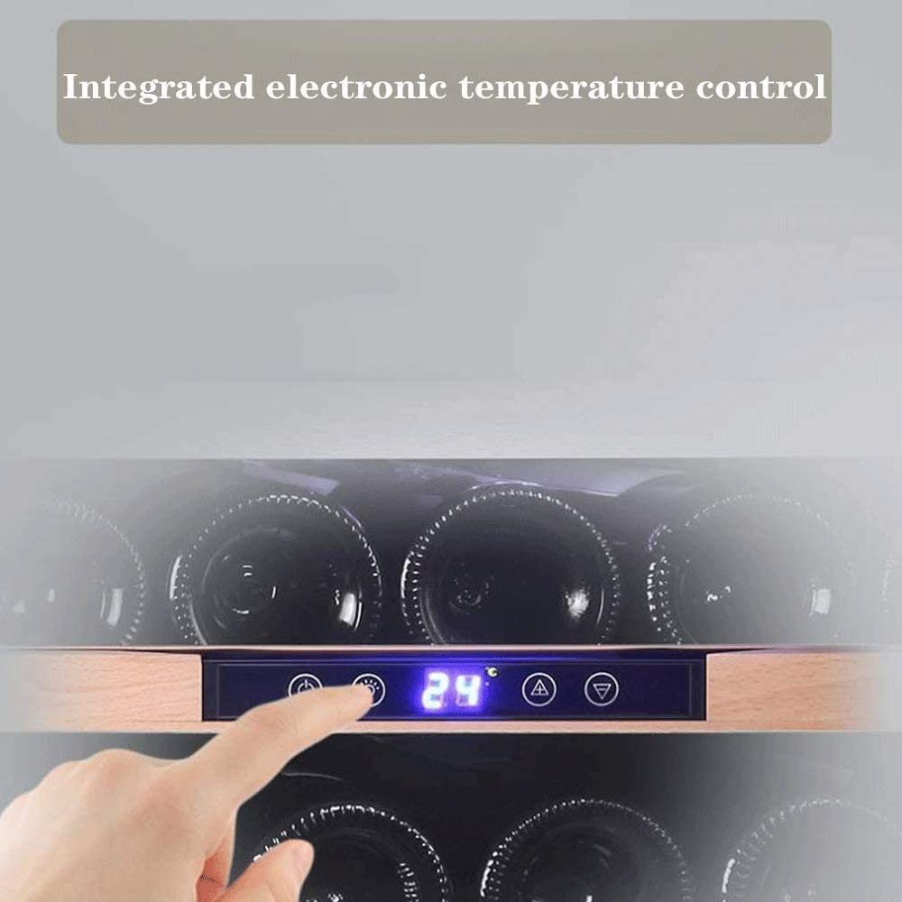 A1dfdfgoqsfg 24 Bottle Wine Cooler Wine Refrigerator Wine Cooler Digital Refrigerator With Constant Temperature Freestanding Smoke Glass Door on Fridge.com - View 3