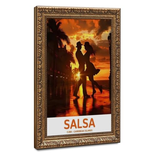Impression sur toile Coucher de soleil de salsa art mural premium 50,8x76,2 cm