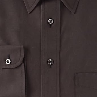 Gold Label Men's Wrinkle-Free Long Sleeve Button-Down Dress Shirt with Point Collar and Chest Pocket, Regular Sizes
