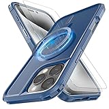 for iPhone 16 Pro Max Case With MagSafe, [10 Ft Anti fall test][Non-Slip][2 TPE Screen Protectors] Shockproof Military-Grade Protection Heavy Duty Full-Body Case For iPhone 16 Pro Max 6.9″-Blue