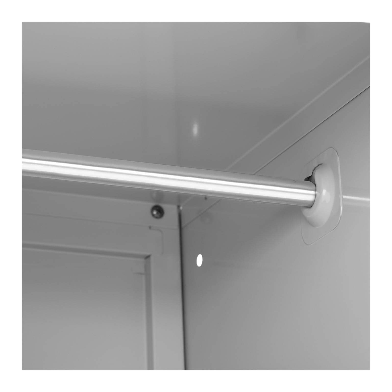 Fromm & Starck Armoire Vestiaire Métallique Casier Métal Star_MCAB_03 (2 Compartiments, 2 Étagères, Capacité 80 kg, Verrouillable, Tringle, Acier Revêtu)