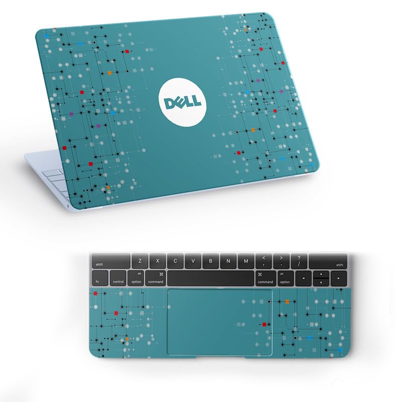 Image of Galaxsia DL248 Top+Wrist Pad Vinyl Laptop Skin /Sticker /Cover for 15 to 15.6 Inches Laptops Laminated-Removable-HD Quality Compatible for Dell-(15x10 Inches)