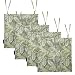 Produktbild Domarex Set 4 x Gartenstuhlkissen MIA 40x40 cm - Öko-Leinen - Wasserdichtes Kissen für den Gartenstuhl Sitzkissen an Stuhl fesselt - bequemes Kissen - Hochwertiger - Primavera Grün