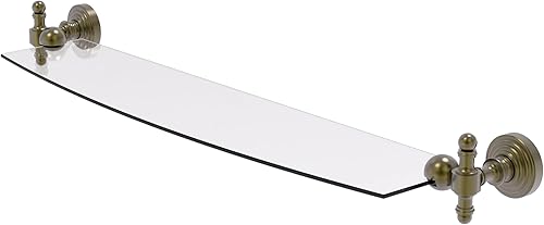 Miniatura 19 de Allied Brass RW-33/24 Retro Wave - Estante de cristal de 24 pulgadas, color blanco mate Mate blanco,Mate negro,Latón antiguo,Bronce antiguo,Bronce