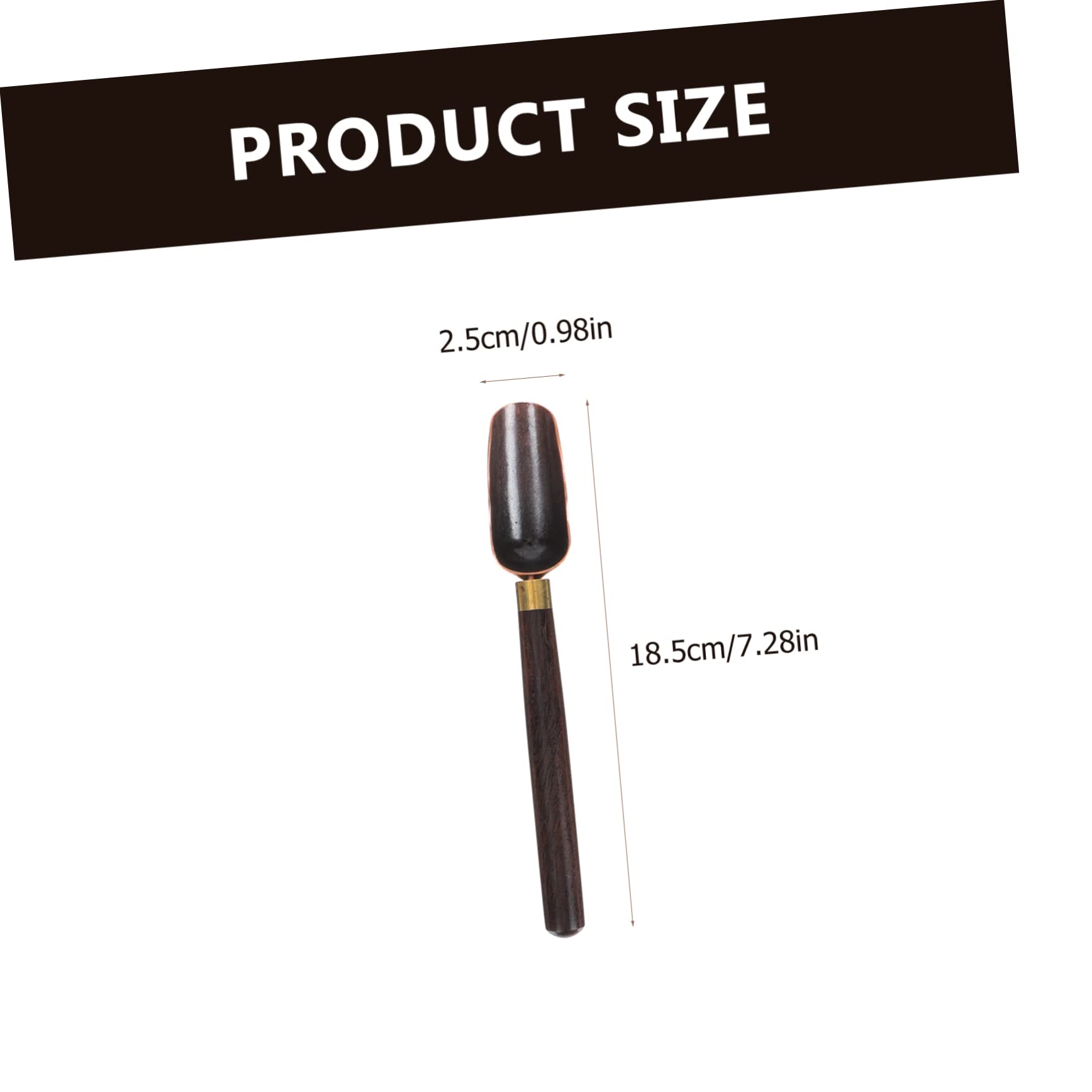 Unomor Portable Tea Spoon Set Decorative Black Tea Spoons Copper Accessory for Home Hotel