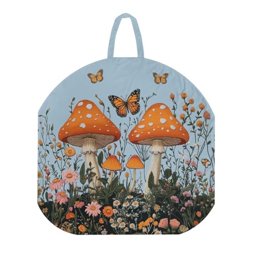 Voxugoniy Newborn Lounger Cover, Mushroom Soft Snug Stretch Newborn Lounger Cover Removable Newborn Lounger Cover Portable Baby Lounger Slipcover for Baby Lounger