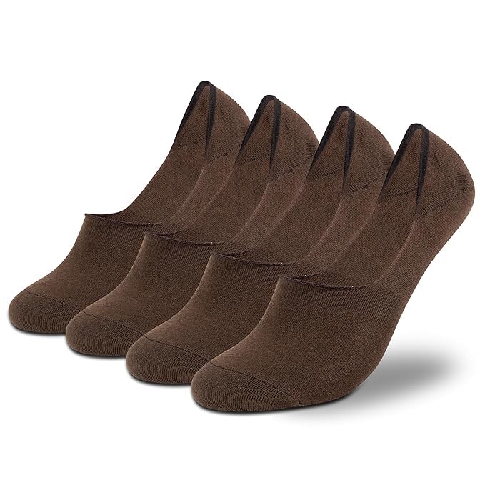 Diti Basic No Show Loafer Socks for Man | Combed Cotton | Breathable & Moisture Absorbent | Anti-Odour | Anti-Slip Grip | Low Cut Invisible Fit | Beige Color | Pack of 4-image-23