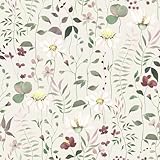 VEELIKE 17.7''x354'' Rustic Floral Peel and Stick Wallpaper Boho Floral Wallpaper Vintage Wild Flowers Wallpaper for Nursery Bathroom Self Adhesive Floral Wall Mural Contact Paper for Cabinets Shelves