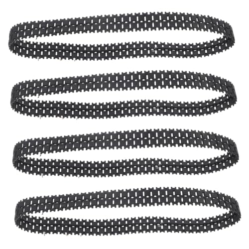 ORFOFE Toy Crawler Track DIY Set 4pcs Rubber Tank Tracks for Remote Control Tank Robo Toy and Wheel
