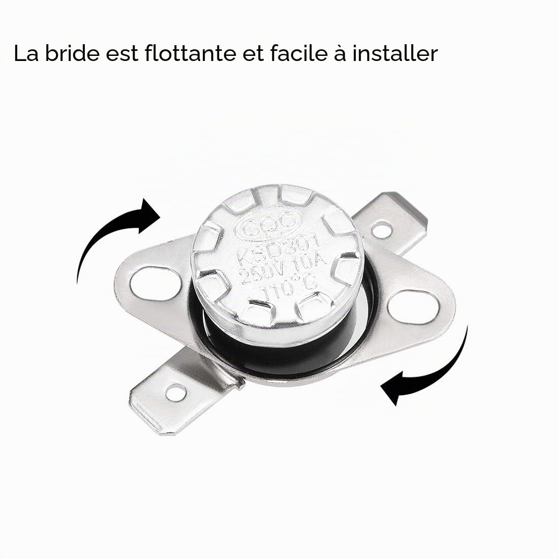 sourcing map Lot de 10 thermostats NC KSD301 60–150 °C – Interrupteur de contrôle thermique 60 70 80 90 100 110 120 130 140 150 °C Normalement fermé