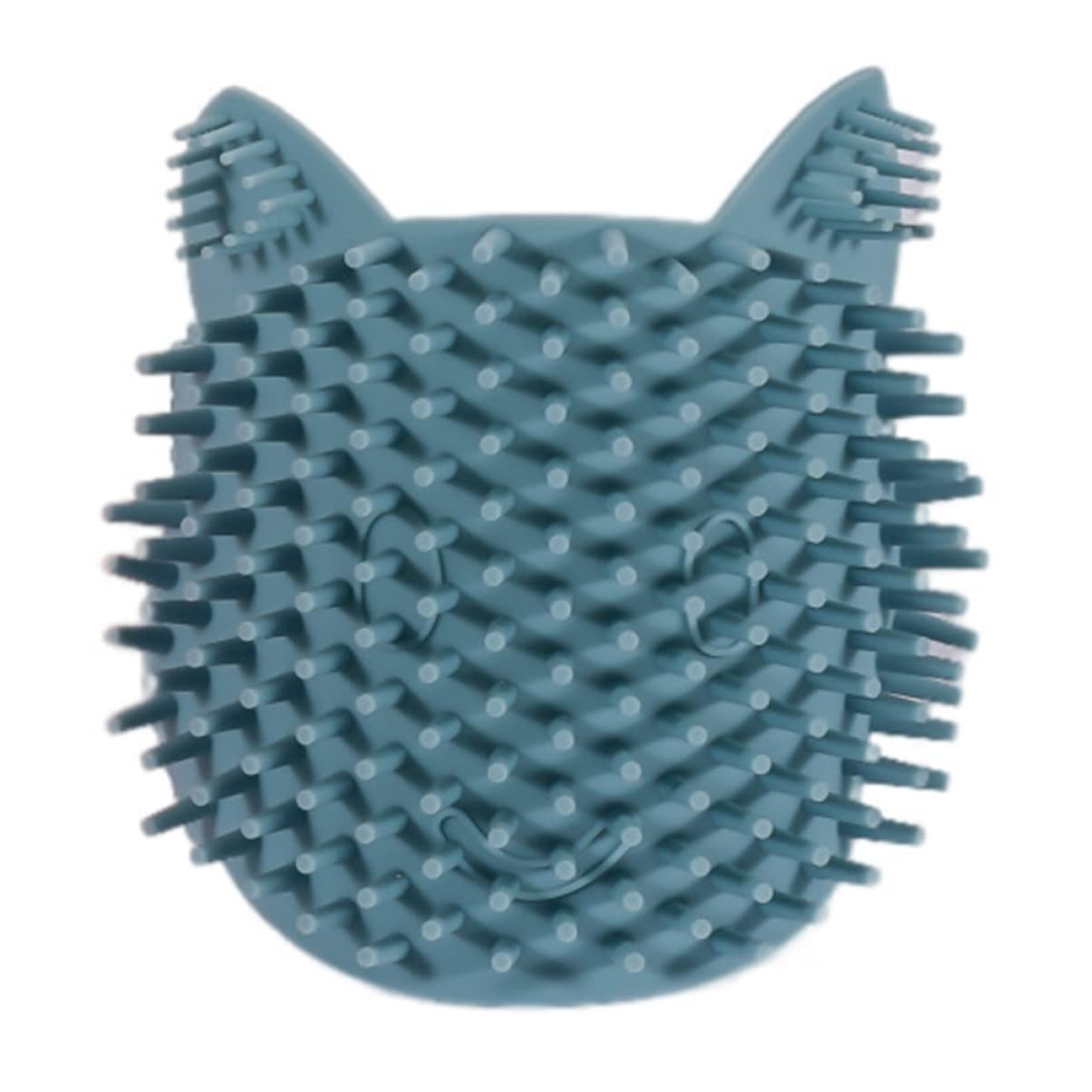 BCOATH Animals Toy Itching Board, Wall Mounted Cat Scratcher, Self Cleaning Slicker Brush, Massage Comb for Dry Hair & Furniture Protection, Blue, Nylon & Silicone