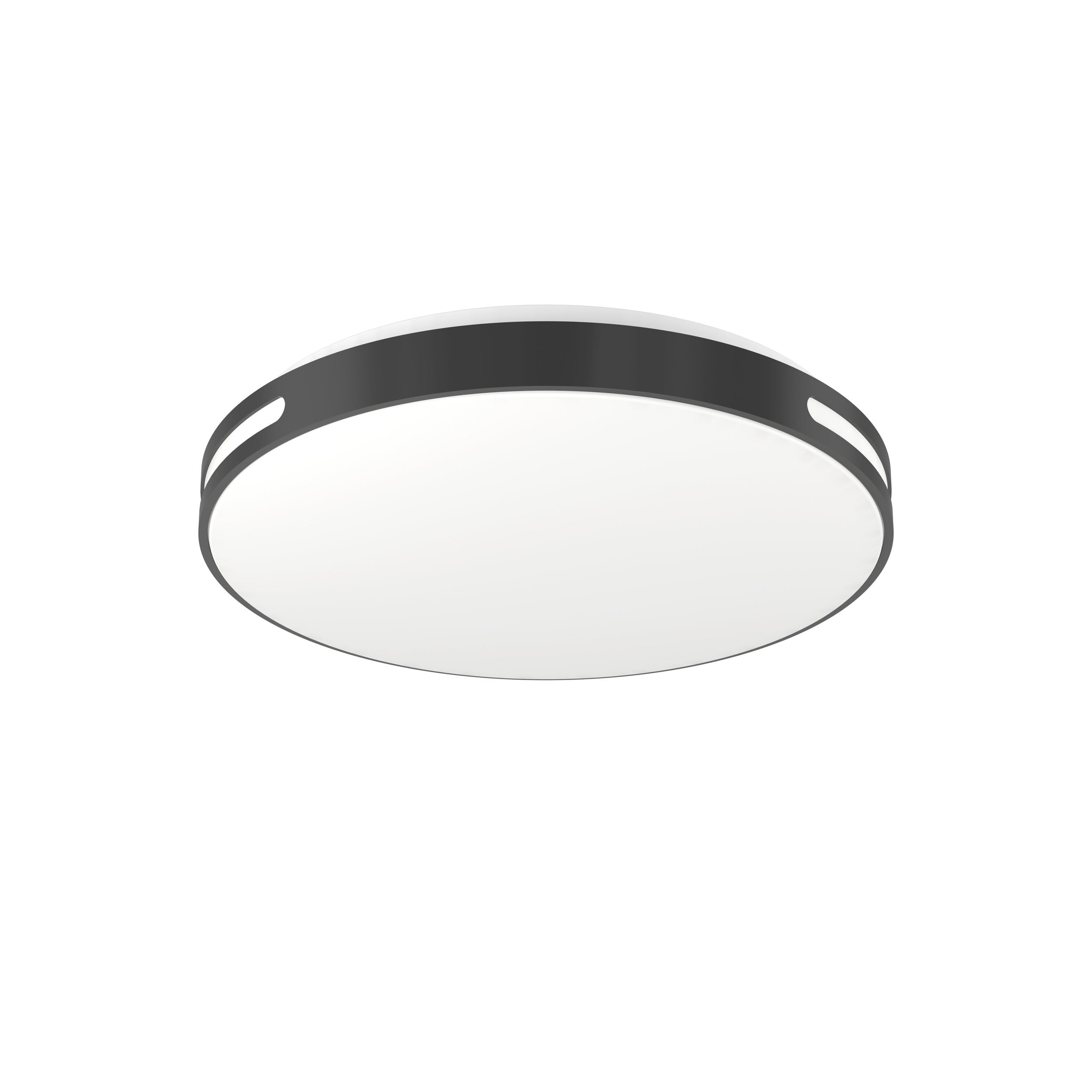 Eglo Connect.z Smart Home LED Ceiling Light Fixture Montegranaro-Z, ZigBee + Matter, app and Voice Control Alexa, Warm-White to Cool-White, RGB, dimmable lamp, Black-White, Ø 39.4 cm