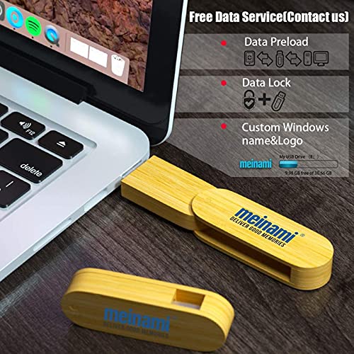 Mogano Personalizzato Chiavetta USB Natura Legno 4GB 50 PACK
