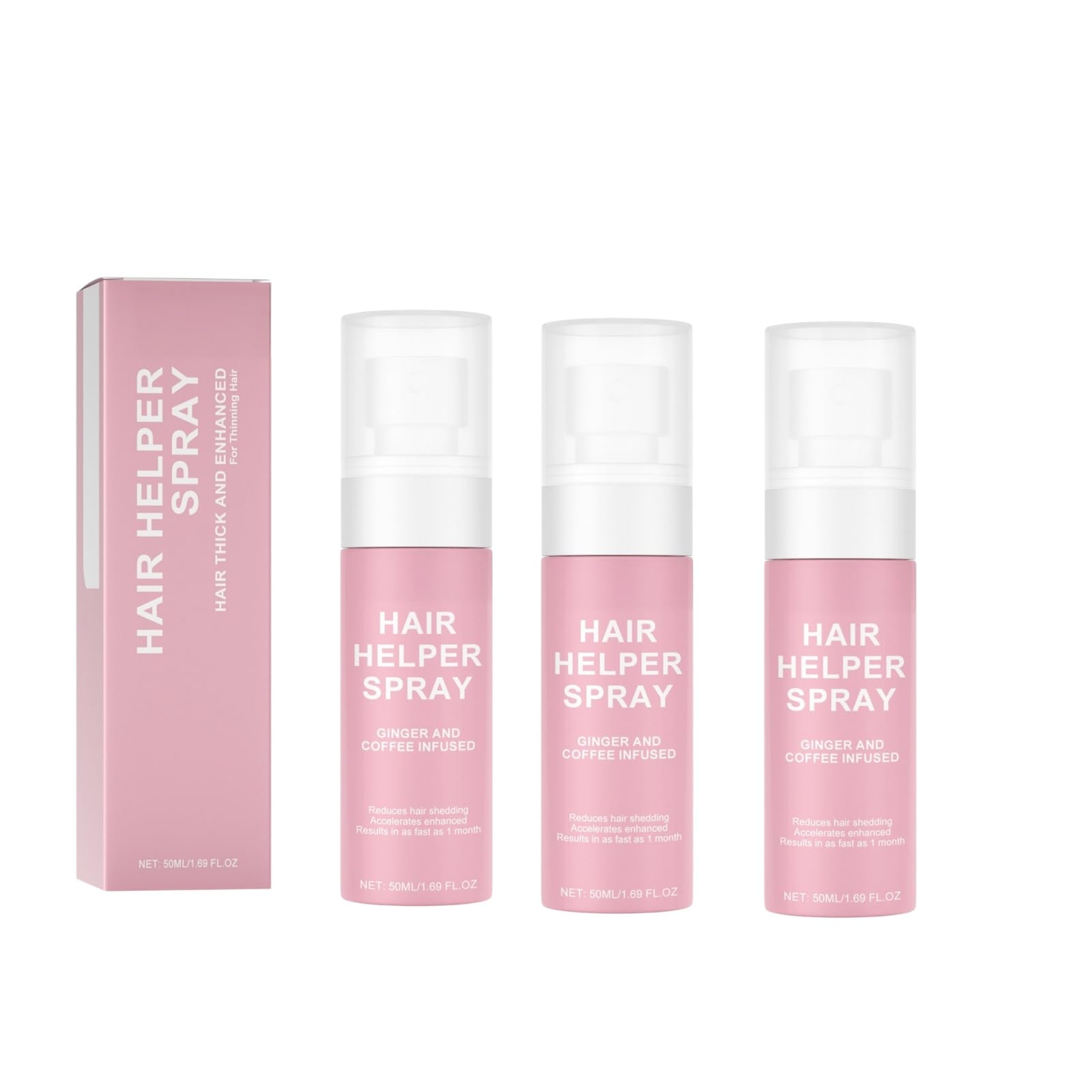Haarwachstumsspray gegen Haarausfall, stärkend, Ingwer, Kaffee, 50 ml