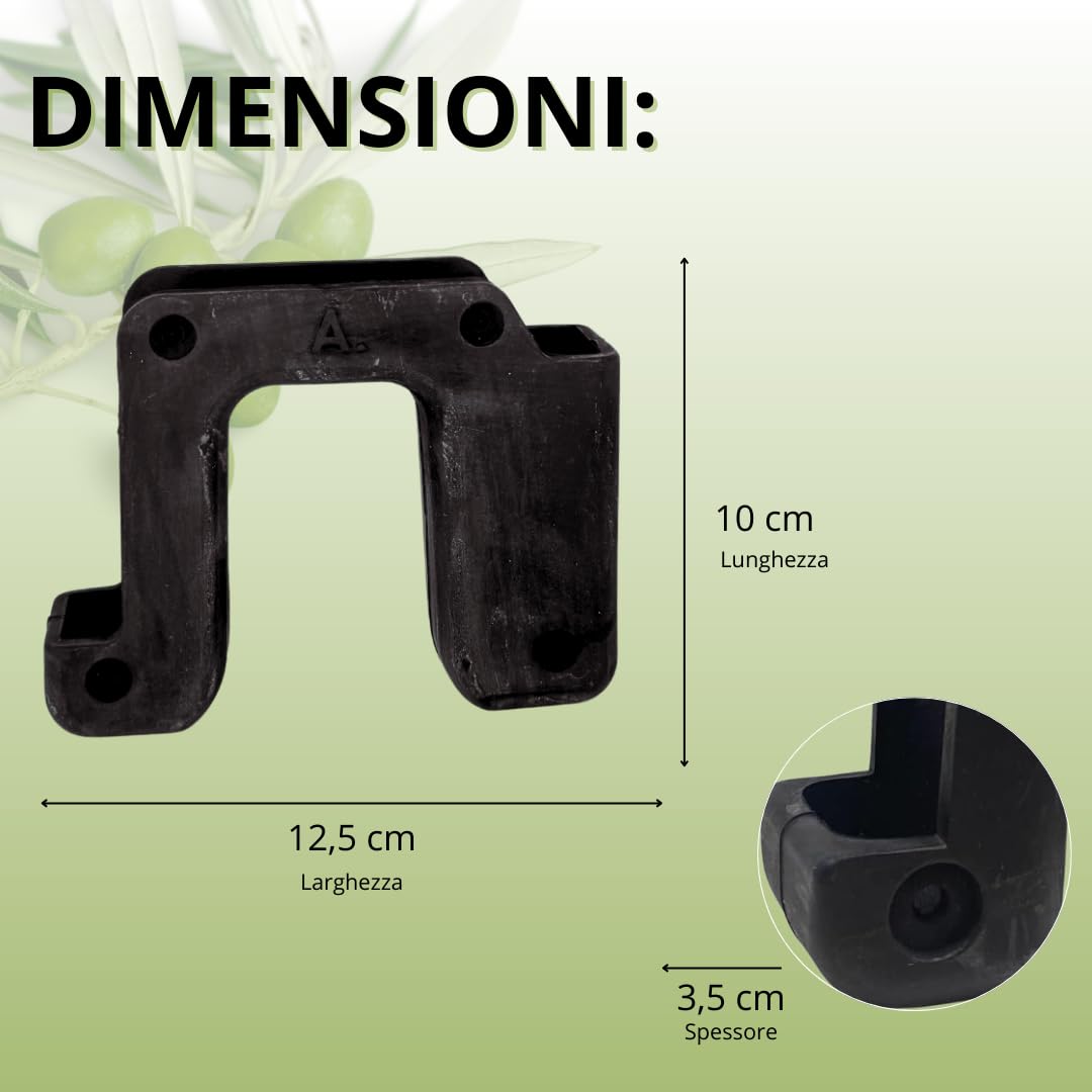 acquaverde | Gommino di Ricambio 10x12,5x3,5 cm, Compatibile per Scuotitore a Ramo Modello Active (10 Pezzi, Active compatibili)