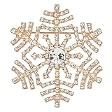 Motif Classique de Noël: La broche classique en forme de flocon de neige est l'un des symboles de Noël. À l'approche des fêtes, tout le monde pourrait avoir envie de choisir des éléments classiques de Noël pour agrémenter ses tenues ou son look. Si vous souhaitez mettre en valeur votre personnalité et votre esprit de Noël, cette broche de Noël est le choix idéal pour cet hiver.