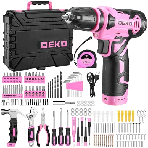 Image of DEKO 151PCS Electric Tool Set With 12V Cordless Drill/Driver