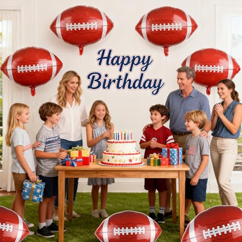 Image of 15 PCS Football Balloons,20 inch Rugby Balloon Football Birthday Party Decorations,Sports Themed Balloons Baby Shower Decorations