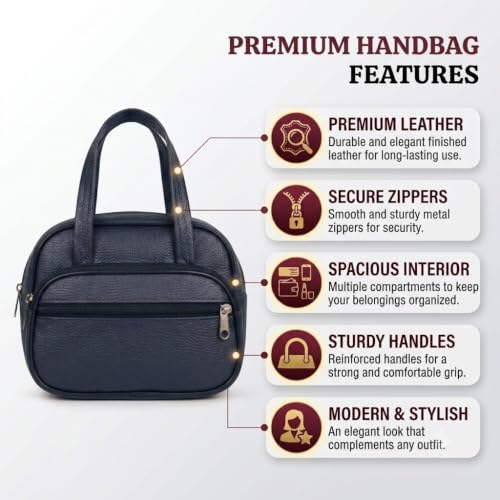 Image of Women's Stylish Trendy Leather Mini Handbag - Fashionable, Compact Purse for Casual and Formal Occasions