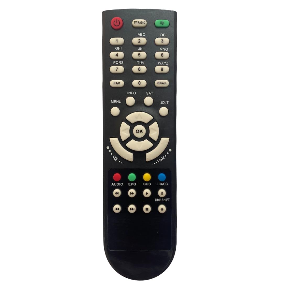 Upix DTH Set Top Box Remote with Time & Shift Function, Compatible/Replacement for DVB (Free Dish) Set Top Box Remote (Exactly Same Remote Will Only Work) (B08RBY1NW7) Amazon Price History, Amazon Price Tracker