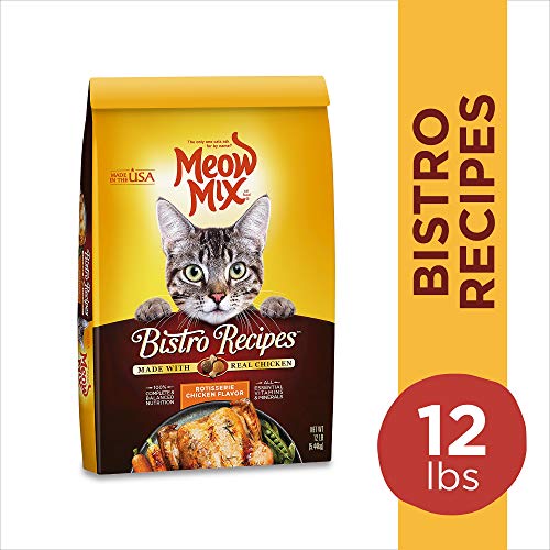 Meow Mix Bistro Recipes Dry Cat Food, Rotisserie Chicken Flavor, 12 Pound Bag - Image 2