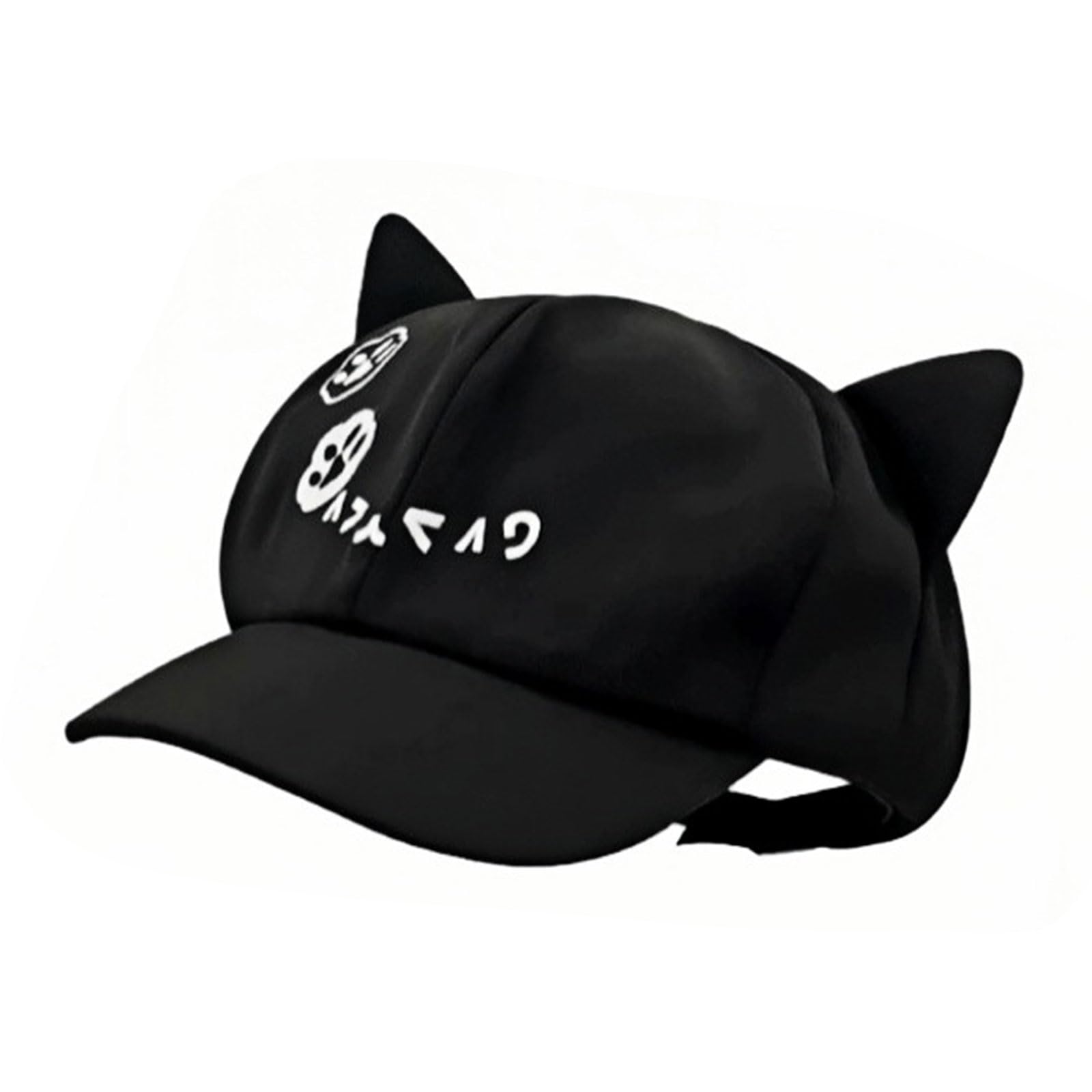 Elegante gorra de béisbol con orejas de gato en 3D, ajustable, diseño de anime, de algodón, resistente al sol, para mujeres y niñas, protección solar, todos a juego — view 7