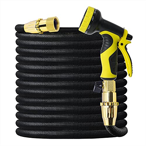 Tuyau d'eau télescopique avec pistolet 10 fonctions pour le jardinage et lavage