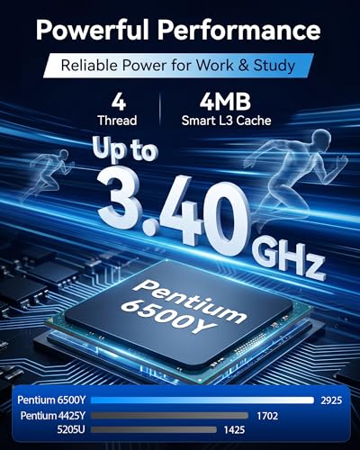 Image of Laptop Computer - 14 Inch Laptops, Pentium 6500Y Processor (Up to 3.4GHz), 16GB RAM 256GB SSD, FHD IPS Display, Traditional Laptop Computer for Student, Business, HDMI, Type C, 38Wh Battery