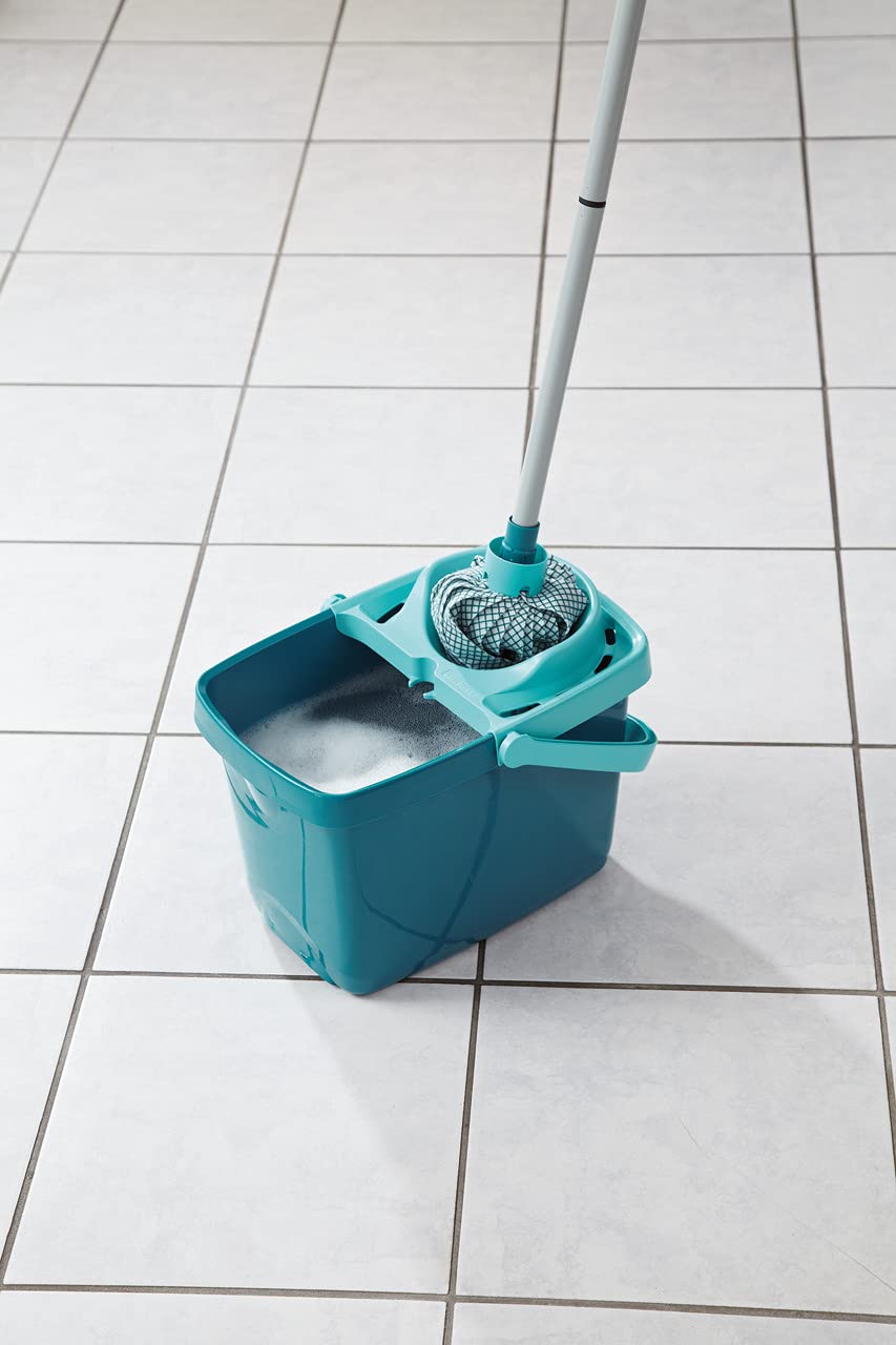 Leifheit Lavapavimenti Con Mop Rotante E Secchio - Snodo 360°, Strizzatura Intelligente, Manico Regolabile (Blu) - Foto 8