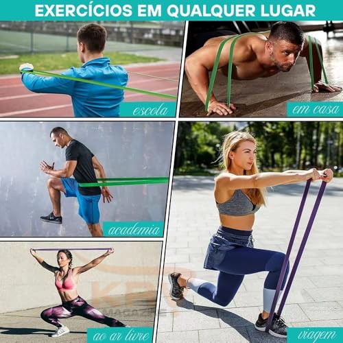 Super Band Elástico Para Exercícios Faixa Elástica Resistencia Preto Médio Qualidade Premium (Média)