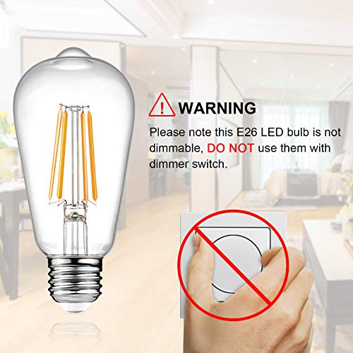 Ascher 4E26_ST58_6WARM Vintage Led Edison Bulbs thumb #2