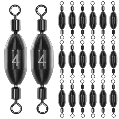 20Pcs Fishing Weights Swivel Brass Sinkers Fishing Weights