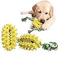 LucaSng Dog Toothbrush Toy, Cactus Shaped Dog Chew Toy with Cotton Rope, Dog Teeth Cleaning Toy, Dog Rope Toy for Small, Large Dogs and Aggressive Chewers?Yellow?