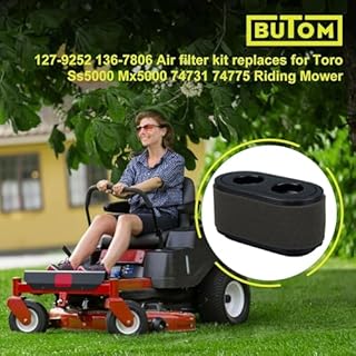 Butom 136-7806 127-9252 Air Filter Maintenance Kit for Toro Timecutter SS5000 SW5000 Riding Mower Toro 50" 42" TimeCutter SS SW SWX with V-Twin Engine
