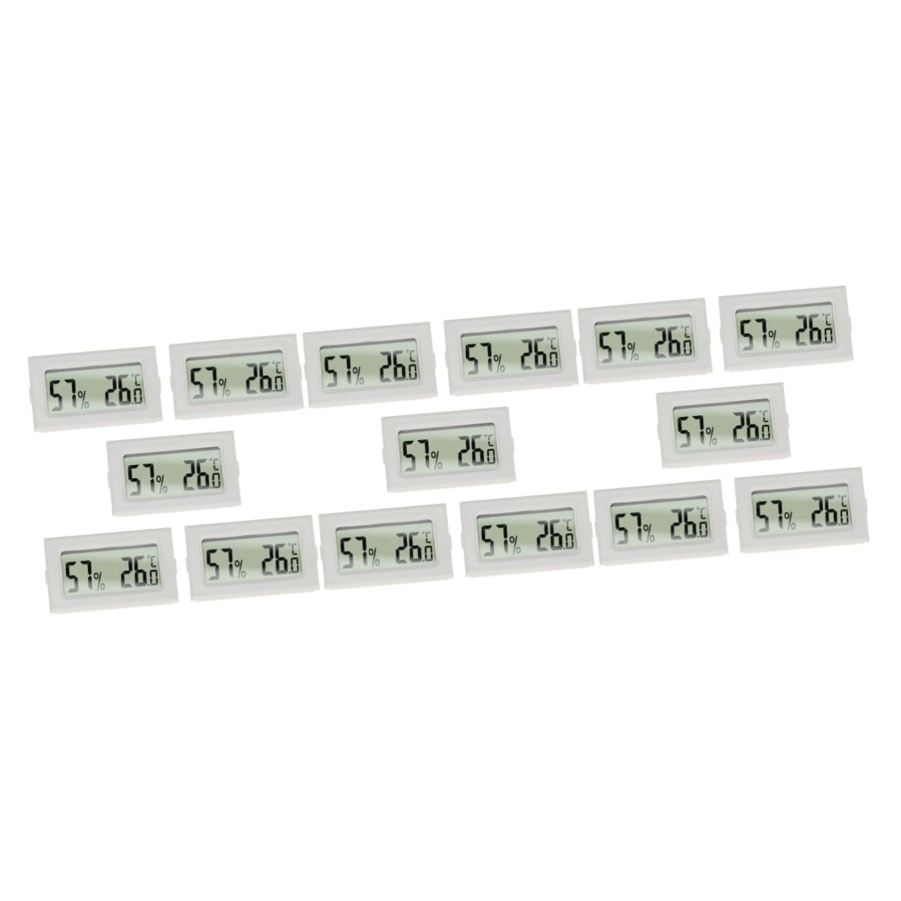 BESPORTBLE 15pezzi Termometro Igrometro Wireless Mini LCD per Terrari e Frigoriferi Misuratore di Temperatura e umidità per Rettili e Animali Domestici Realizzato Materiale Alta Stabilità e