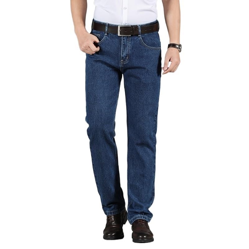 Do Not Stretch Regular Fit Jeans Business Jeans Solid Color Pants2