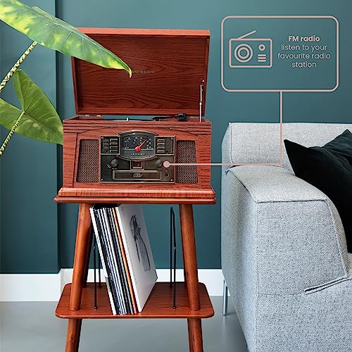 CR42E-PA4 Lancaster Platine Vinyle à 3 Vitesses, Radio, Lecteur CD/Cassette, entrée auxiliaire et Bluetooth, poivron - Les Beatles, Paul McCartney, John Lennon, RIngo Starr, George Harrison CR42E-PA4 Lancaster Platine Vinyle à 3 Vitesses, Radio, Lecteur CD/Cassette, entrée auxiliaire et Bluetooth, poivron – Image 4