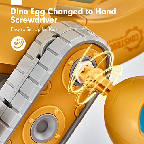 Toys For 5+ Year Old Boys - Take Apart Dinosaur Kids Toys Construction Vehicles 5 In 1 Vehicles Transform Into Dinosaur Robot Stem Building Toy For 5 6 7 8 Year Old Boys Educational Birthday Gift Idea #TOP6