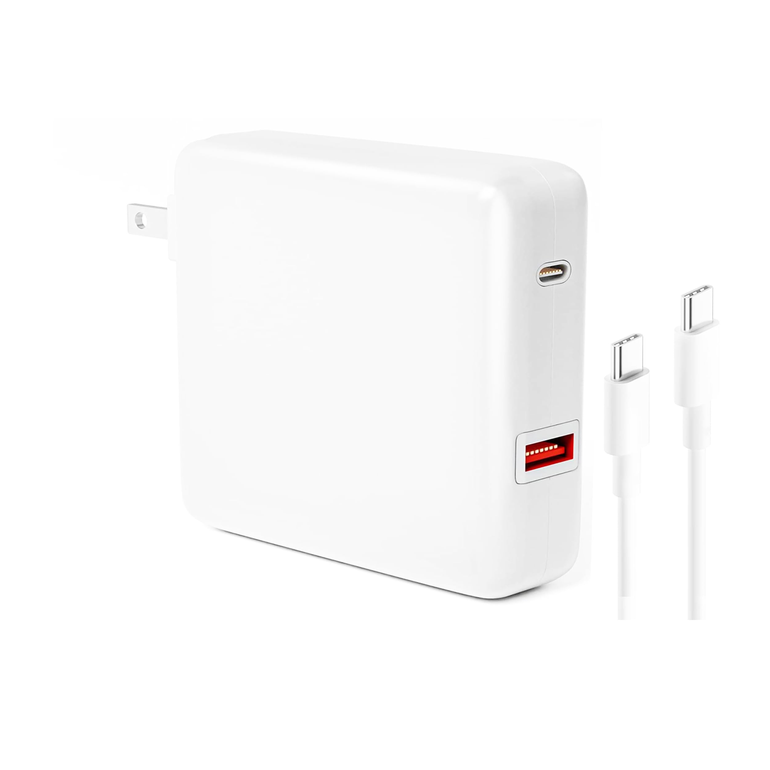 2 Port 108W 12W QC USB A 96W for Samsung Galaxy and All USB-C Devices, with 2M USB C to C Charging Cable