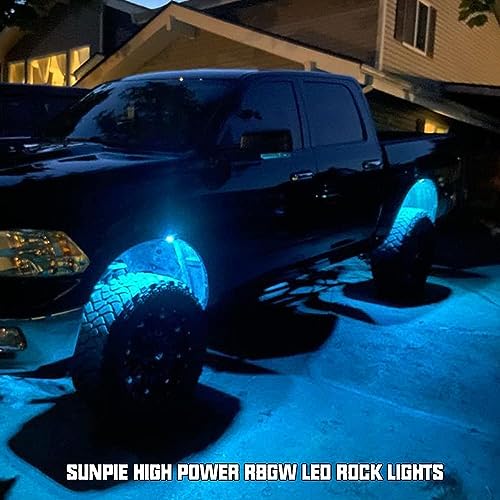 Sunpie S-FULL-12 Pods Full Angle Rgbw Rock Lights High Power Aluminium Metal Underglow Lights Wheel Well Lights thumb #3