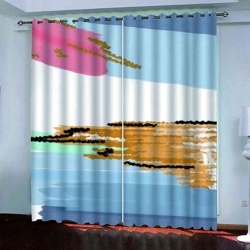 Rideau Occultant Rideau Salon Thermique Isolant Phonique Oeillets 140x160 Art Abstrait