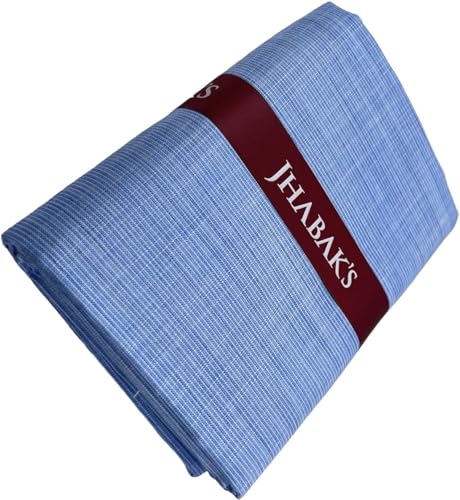 Image of JHABAK'S Unstitched Cotton Blend Solid Shirt & Trouser Fabric - 2.25 m Shirt Cloth - 1.20 m Pant Piece