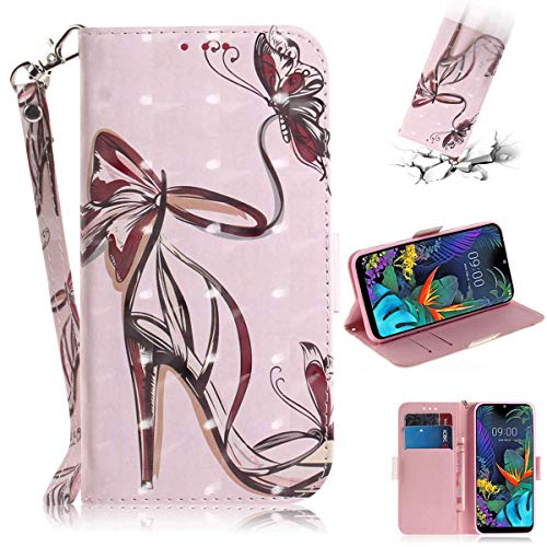 Kihying Cuero Funda para LG K40S Funda Cáscara Tapa del tirón Billetera Soporte y Ranura para Tarjeta (Patrón - TX54)