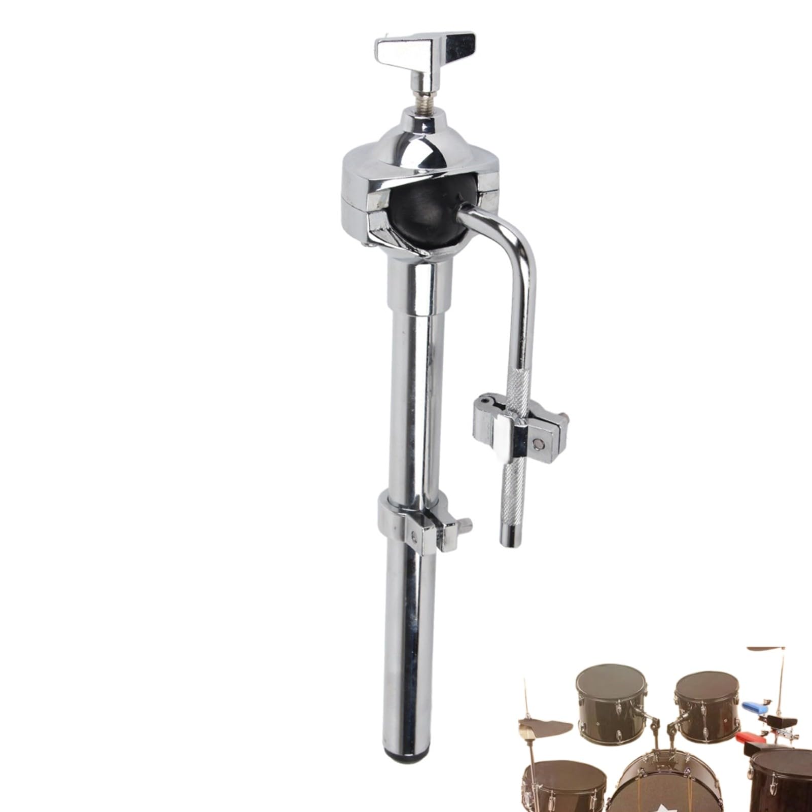 Supporto per morsetto a sfera per braccio Morsetto per asta a L Supporto per braccio per tamburo Montaggio su rack Set di batteria a percussione Hardware per set jazz
