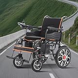 Electric Wheelchair for Adults, 330lbs Capacity, Foldable Motorized Wheelchair, 20-Mile Long Travel Range, All-Terrain Powered Chair, Portable for Seniors & Disabled